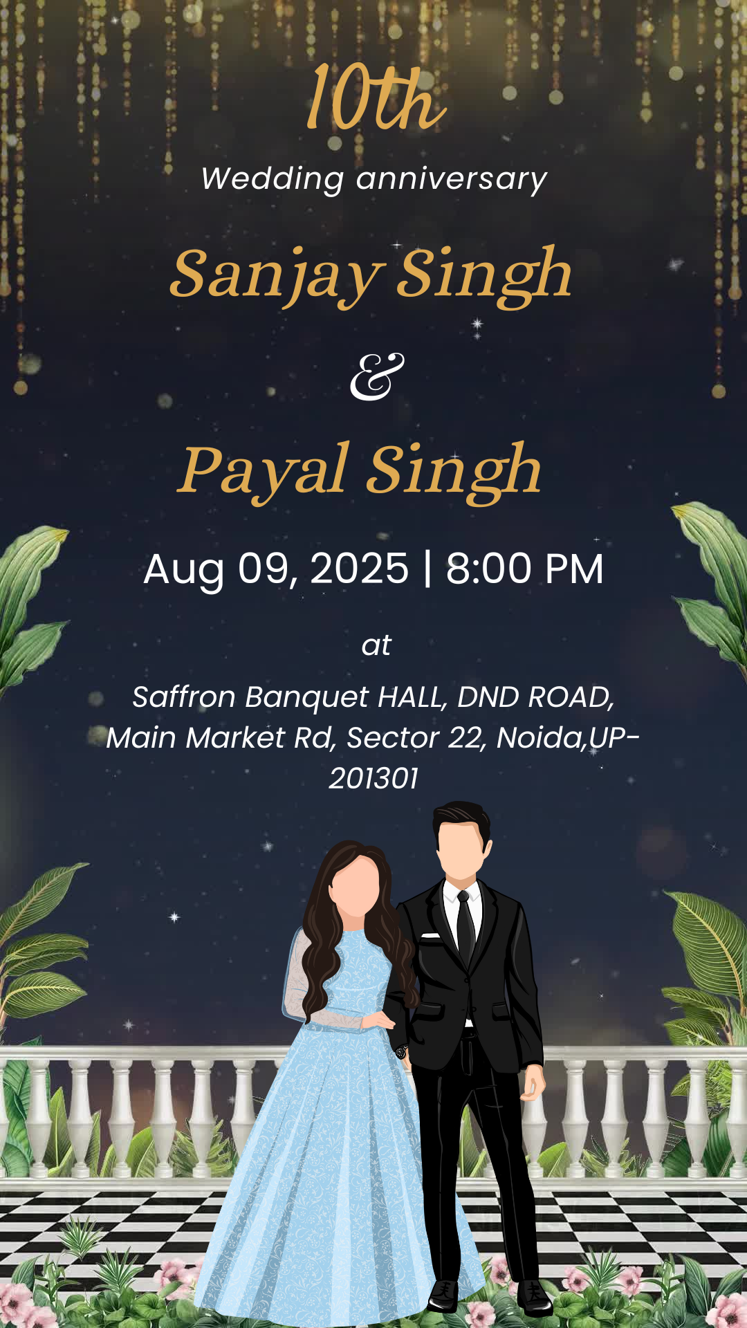 Elegant Midnight Gold – Anniversary PDF Hindu