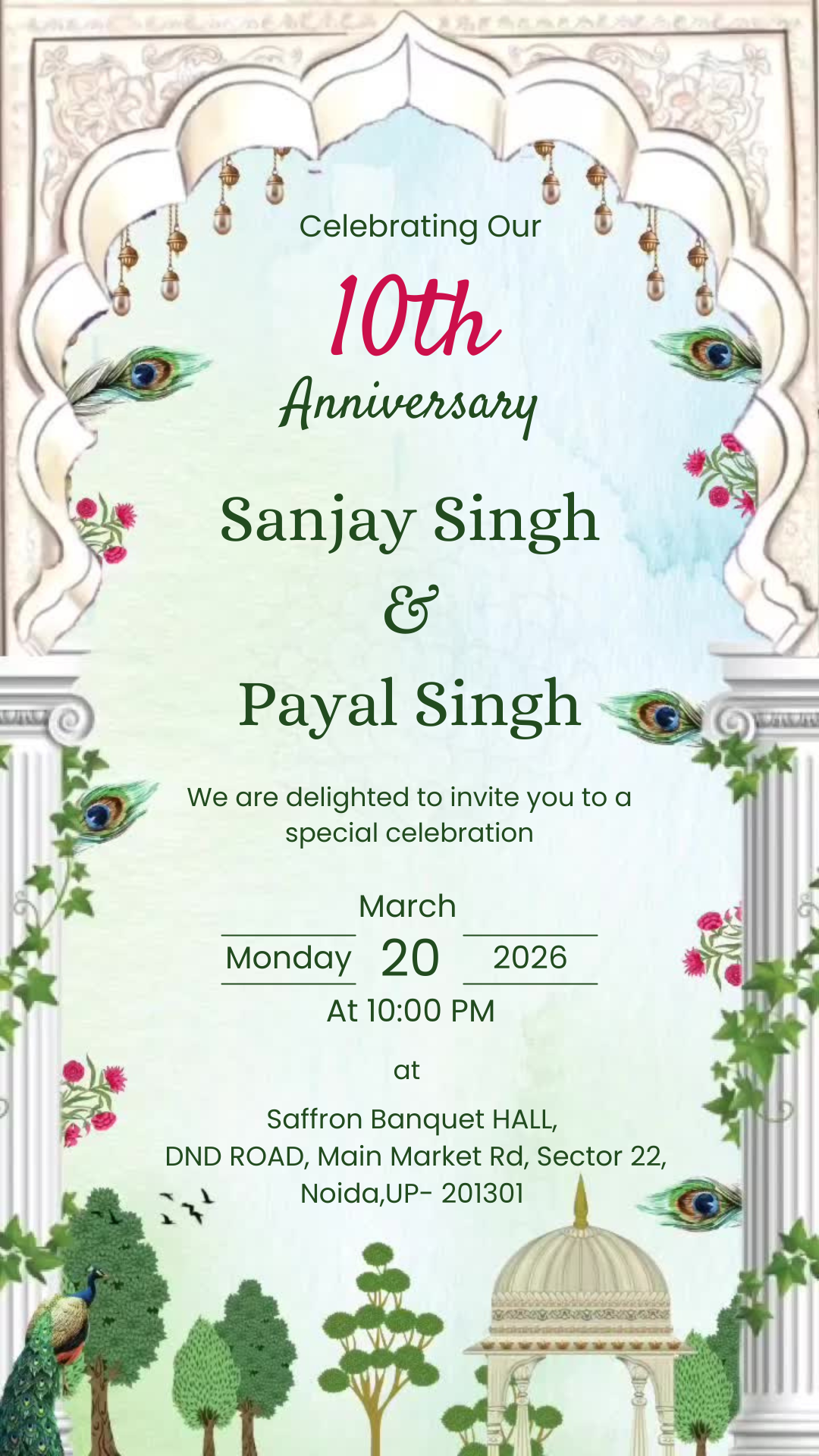 Regal Floral Green – Anniversary PDF Hindu