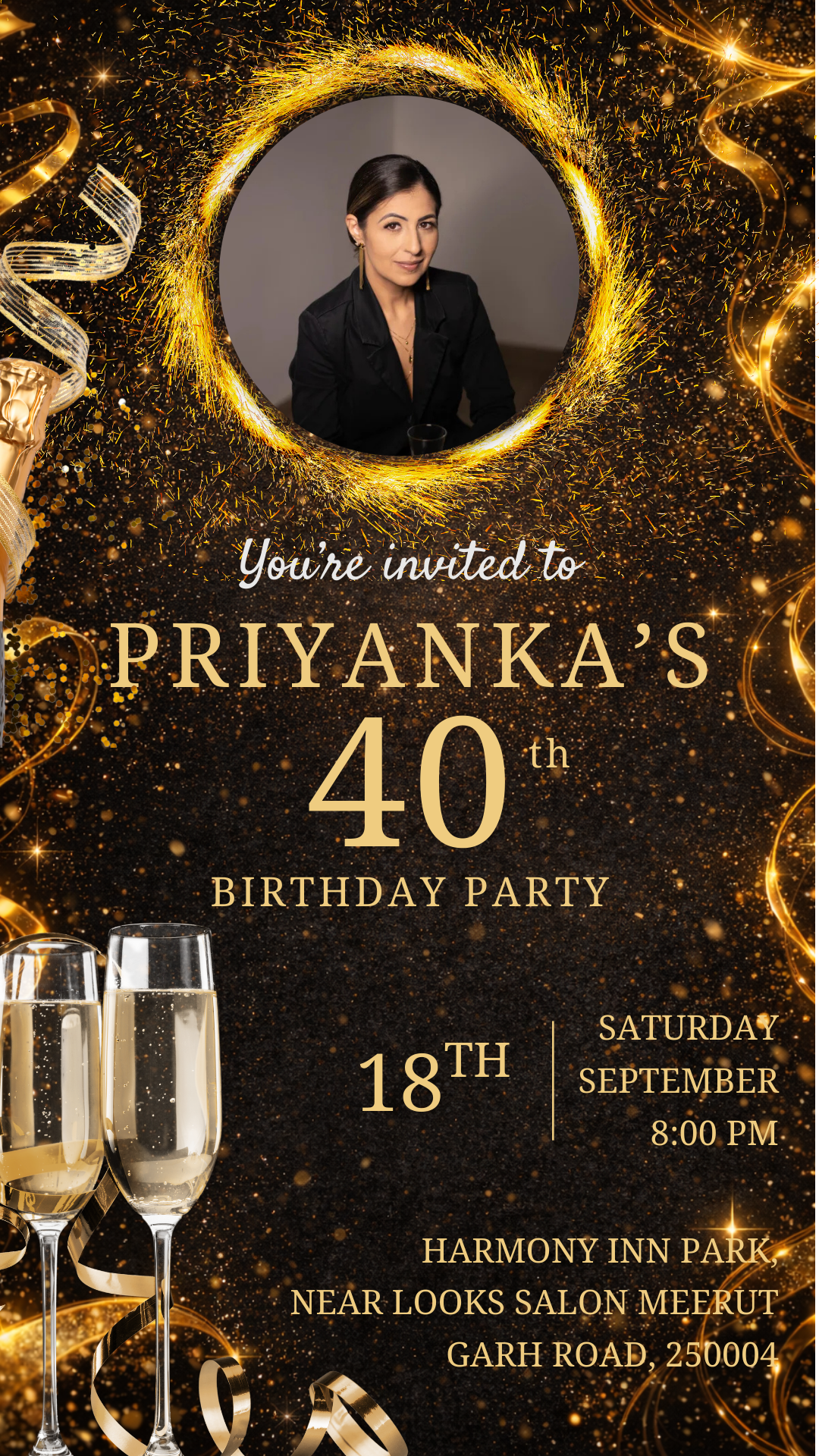 Luxury Golden Sparkle – Birthday PDF Boys
