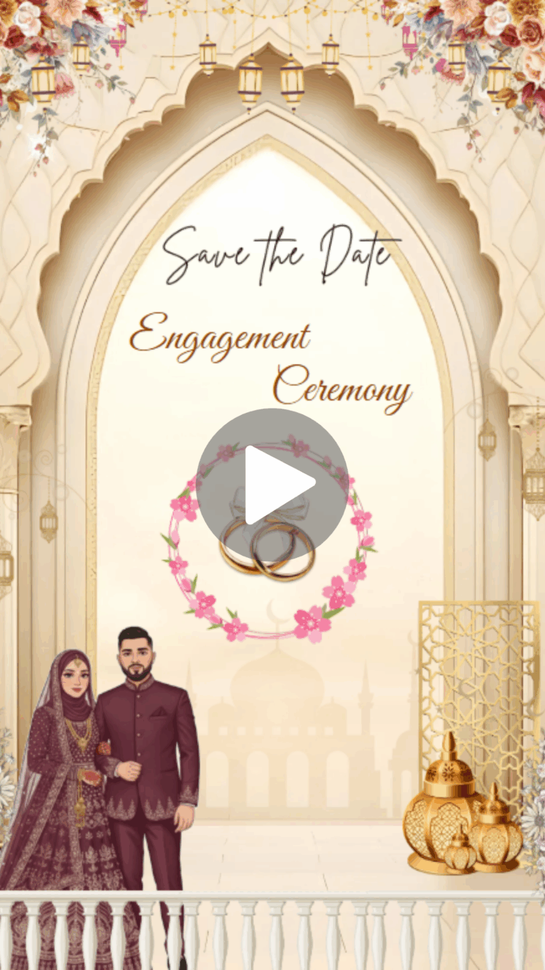 Elegant Noor Promise – Engagement Video
