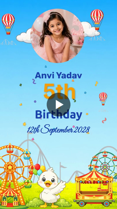 Vibrant Carnival Celebration – Birthday Video Girls