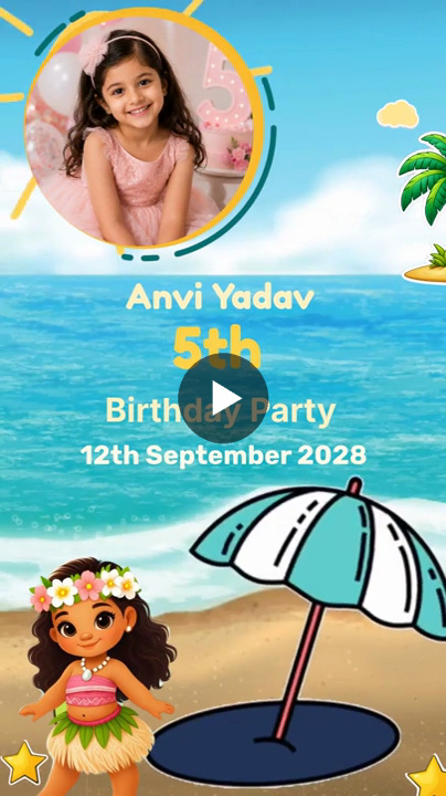 Tropical Beach Paradise – Birthday Video