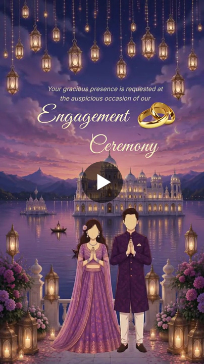Blissful Blue Floral – Engagement Video
