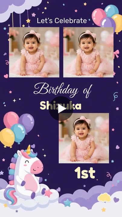 Unicorn Party – Birthday Video
